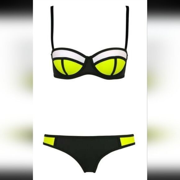 BRAND NEW WOMEN PUSH UP BRIGHT DIVING SUIT NEOPRENE BIKINI SET - Picture 11 of 12